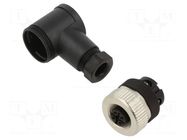 Connector: M12; plug; PIN: 4; female; 60V; angled 90°; for cable PHOENIX CONTACT