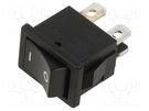 ROCKER; DPST; Pos: 2; ON-OFF; 6A/250VAC; black; none; Rcont max: 20mΩ NKK SWITCHES
