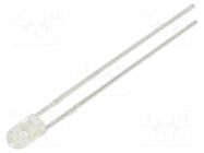 LED; blue; 3mm; 5000mcd; 25°; Front: convex; 1.6÷2.4VDC LUCKYLIGHT