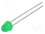 LED; 5mm; green; 30mcd; 60°; Front: convex; 2.2÷2.6VDC; No.of term: 2 LUMEX