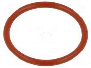 O-ring gasket; silicone; Thk: 2.5mm; Øint: 63mm; red; -60÷160°C ORING USZCZELNIENIA TECHNICZNE
