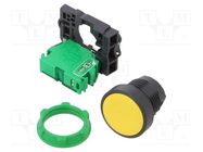 Switch: push-button; 22mm; Stabl.pos: 1; yellow; none; IP66; flat SCHNEIDER ELECTRIC