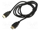 Cable; HDMI 1.4,flat; HDMI plug,both sides; 3m; black; 30AWG ART