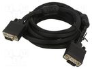 Cable; D-Sub 15pin HD plug,both sides; black; 5m; Core: Cu; 30AWG ART