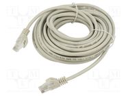 Patch cord; U/UTP; 5e; CCA; grey; 10m; RJ45 plug,both sides; 26AWG ART