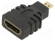 Adapter; HDMI socket,micro HDMI plug; black ART