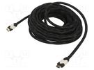 Cable; HDMI 1.4; HDMI plug,both sides; textile; 10m; black ART