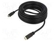Cable; HDMI plug,both sides; HDMI 1.4,with amplifier; 20m; black ART