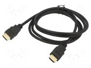 Cable; HDMI plug,both sides; HDMI 2.0; 4K,UHD 2160p; 1.5m; black ART