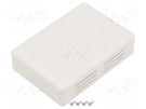 Enclosure: multipurpose; X: 71mm; Y: 101mm; Z: 27mm; ABS; white SUPERTRONIC