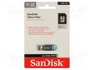 Pendrive; USB 3.0; 32GB; R: 150MB/s; ULTRA FLAIR; blue; USB A SANDISK
