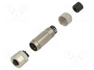 Connector: M12; plug; PIN: 4; female; D code-Ethernet; for cable DEGSON ELECTRONICS