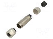 Connector: M12; plug; PIN: 4; female; 250V; straight; IP65; for cable DEGSON ELECTRONICS
