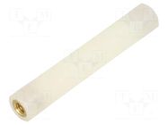 Insulating sleeve; Int.thread: M6; L: 80mm; UL94V-2; polyamide DREMEC