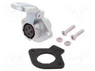 Connector: circular; socket; female; PIN: 4; IP67; WY16; 15A; 500V WEIPU