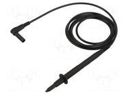 Test lead; 20A; probe tip,angular banana plug 4mm; Len: 1.5m STÄUBLI