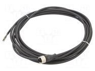 Cable: for sensors/automation; M12; PIN: 4; straight; 5m; plug; 4A TELEMECANIQUE SENSORS