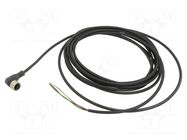Cable: for sensors/automation; UNF 1/2-20; PIN: 3; angled; 5m; plug TELEMECANIQUE SENSORS