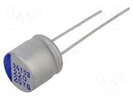 Capacitor: hybrid; THT; -55÷125°C; Ø10x9.5mm; 220uF; 25VDC; ±20% SAMWHA