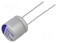 Capacitor: hybrid; THT; -55÷125°C; Ø10x9.5mm; 56uF; 63VDC; ±20% SAMWHA