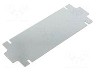Mounting plate; steel; W: 64.45mm; L: 181.15mm; Thk: 1.5mm; ZP KRADEX