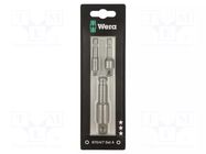 Kit: adapter; Holder: hexagonal; 1/2",1/4",3/8"; 3pcs. WERA