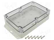 Enclosure: multipurpose; X: 140mm; Y: 210mm; Z: 60mm; ZP; light grey 