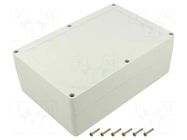 Enclosure: multipurpose; X: 140mm; Y: 210mm; Z: 75mm; ZP; light grey KRADEX