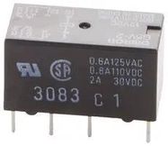 RELAY, SIGNAL, DPDT, 30VDC, 2A
