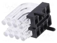 Fiber for LED; Ø2mm; No.of mod: 8; round; Front: convex MENTOR