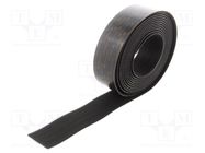 Tape: hook and loop; W: 50mm; L: 5m; Thk: 3.51mm; acrylic; black 3M