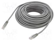 Patch cord; U/UTP; 5e; CCA; grey; 20m; RJ45 plug,both sides; 26AWG ART
