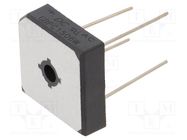 Bridge rectifier: single-phase; Urmax: 600V; If: 15A; Ifsm: 300A DC COMPONENTS