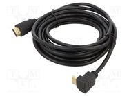 Cable; HDCP 2.2,HDMI 2.0; HDMI plug,HDMI plug 270°; PVC; 5m Goobay