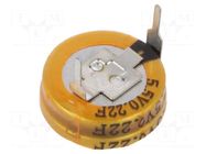 Supercapacitor; THT; 220mF; 5.5VDC; Ø12x4.8mm; Leads: H type Viking