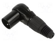 Connector: XLR; plug; male; RAMP; PIN: 3; angled 90°; for cable CLIFF