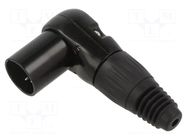 Connector: XLR; plug; male; RAMP; PIN: 4; angled 90°; for cable CLIFF