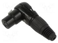 Connector: XLR; plug; female; RAMP; PIN: 3; angled 90°; for cable CLIFF