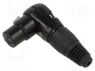Connector: XLR; plug; female; RAMP; PIN: 3; angled 90°; for cable CLIFF