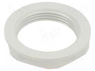 Nut; PG21; polyamide; UL94V-2; 36mm; light grey; Thread: PG LAPP