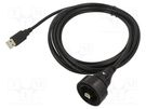Cable; USB Buccaneer; USB A plug,USB B plug; 3m; IP68 BULGIN