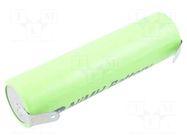 Re-battery: Ni-MH; 4/3A,4/3R23; 1.2V; 4500mAh; soldering lugs GP