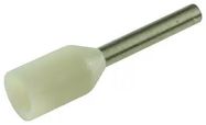 FERRULE, 22AWG, 14MM, NYLON, WHITE,PK100