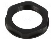 Nut; PG21; polyamide; black; Thread: PG; -20÷90°C BM GROUP