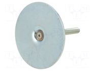 Foot; Base dia: 80mm; M8; steel; Plunger length: 63mm; Plating: zinc ELESA+GANTER