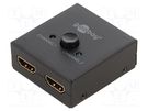 Switch; HDCP 1.4,HDMI 1.4; black; Input: HDMI socket x2 Goobay