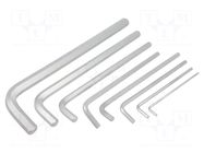 Wrench-set; hex key; long; 8pcs. KING TONY