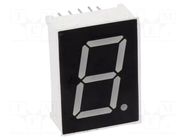 Display: LED; 7-segment; 20.32mm; 0.8"; No.char: 1; orange; 70mcd OPTOSUPPLY