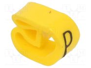Markers; Marking: P; 4÷10mm; PVC; yellow; -30÷60°C; leaded; PA-2 PARTEX