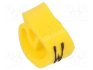 Markers; Marking: W; 4÷10mm; PVC; yellow; -30÷60°C; leaded; PA-2 PARTEX